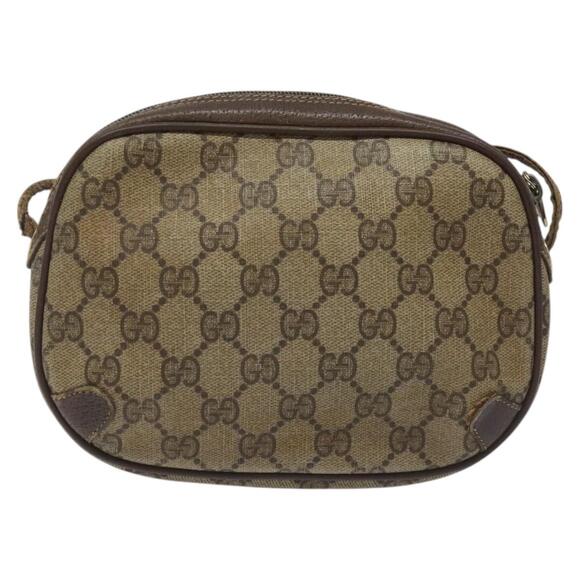 GUCCI GG Supreme Web Sherry Line Shoulder Bag Pvc Beige 156 02 066 - Picture 3 of 13